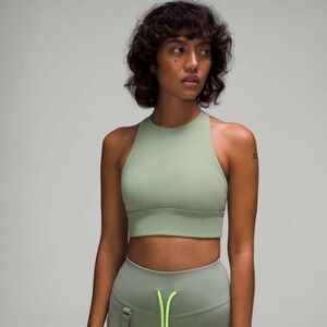 lululemon Energy High-Neck Longline Tough Bra - Size 4 Laurel Green